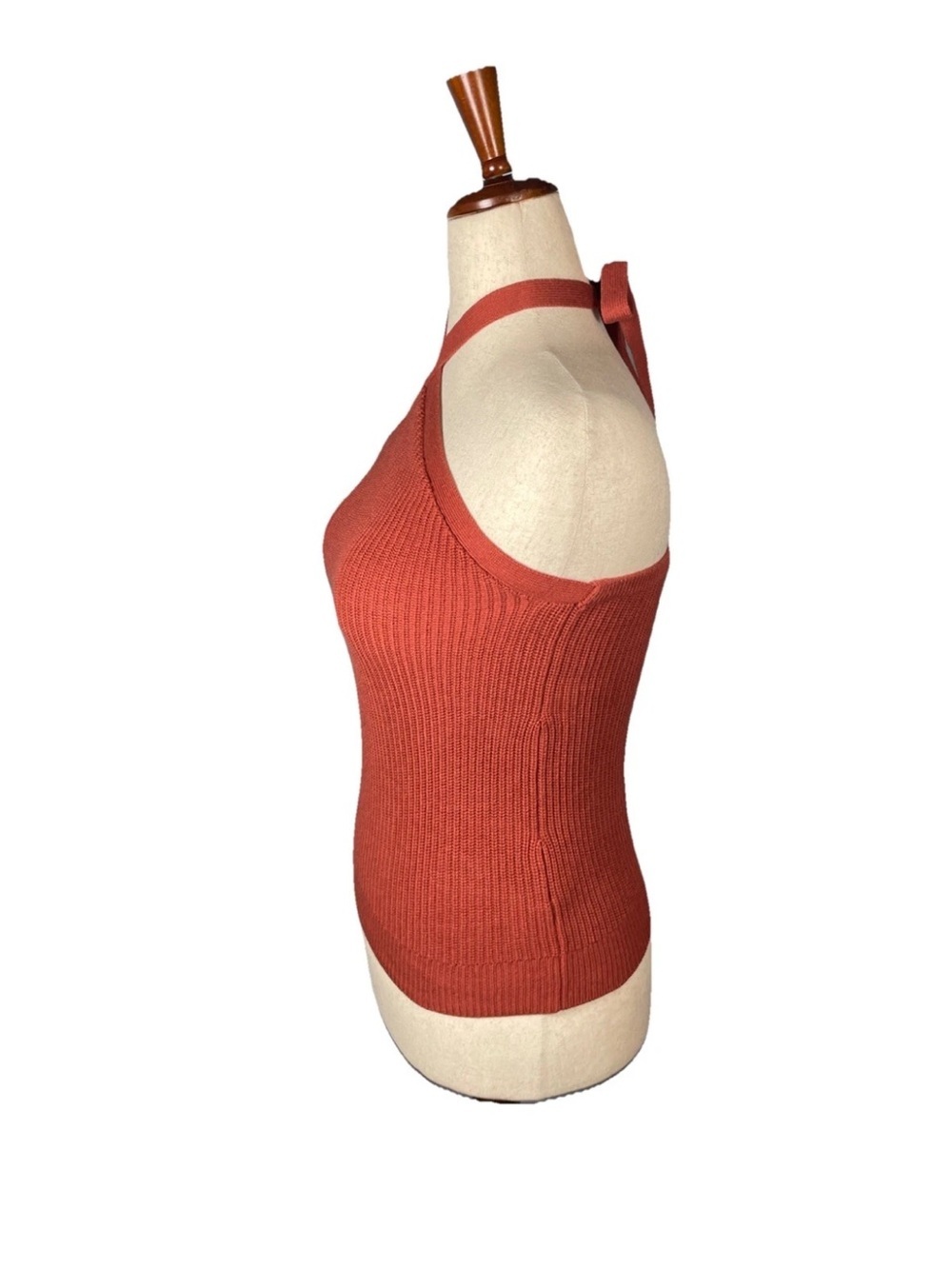 J Crew Cotton Cashmere Blend Halter Sweater Tank Womens Small Knit Quiet Luxury - Picture 2 of 6